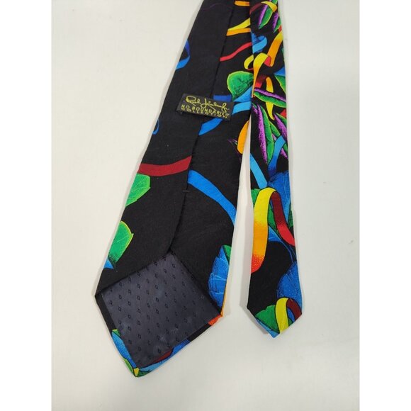 RUSH LIMBAUGH No Boundaries Collection Silk Mens Neck Tie Colorful Floral Ribbon - Picture 2 of 6